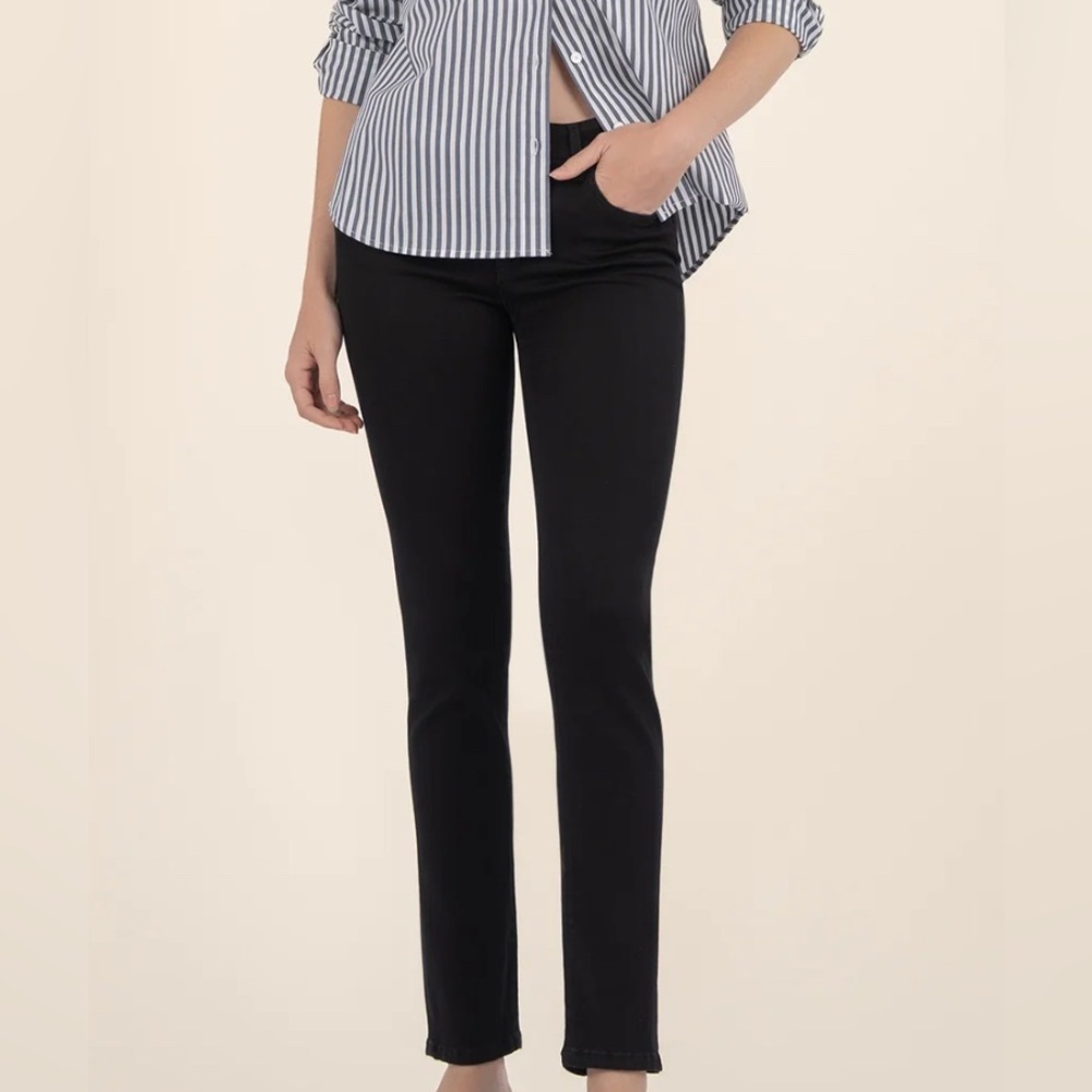 Kut from the Kloth | Stevie Mid Rise Straight Leg Jeans | Black Jeans | NWT - Picture 1 of 14